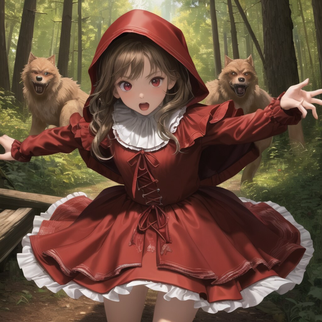 戦う赤ずきんちゃん