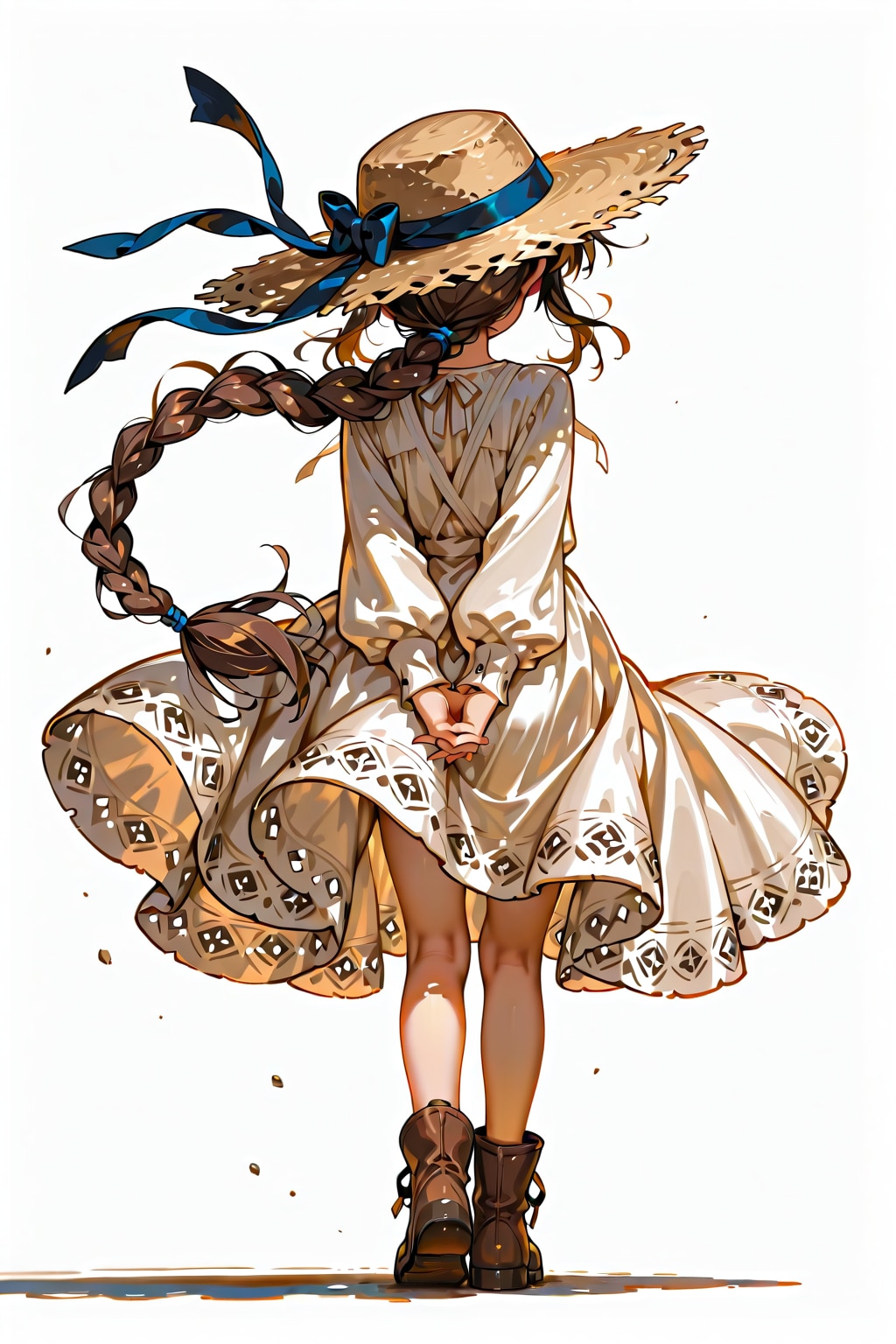 from behind（少女） | の人気AIイラスト・グラビア