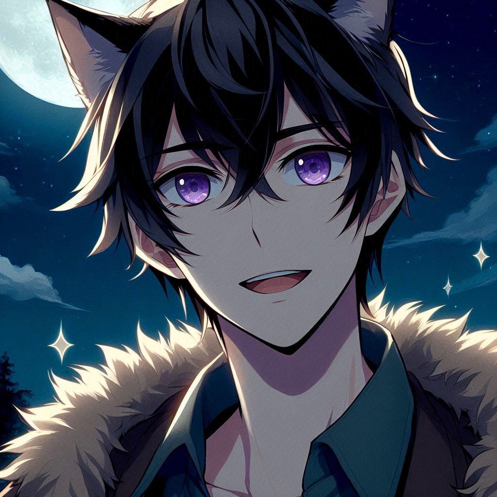 ウルフカットな黒髪短髪男性と月●その2-1(9枚)