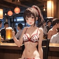 女の子だけイチゴ模様の下着姿に見える魔法のかかったお店 2枚目