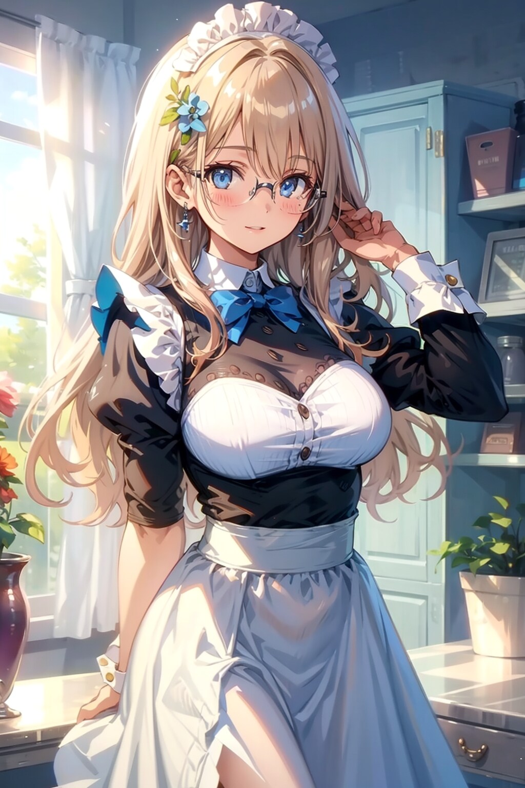 メガネ美少女メイド