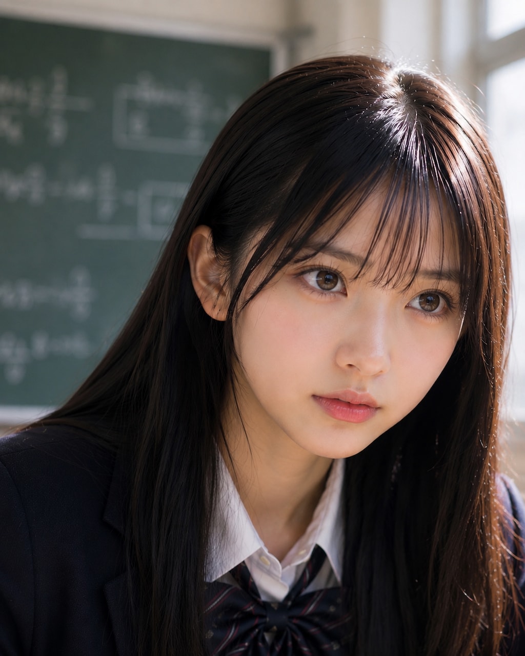 お昼の美人学生さん
