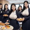 女子寮の朝食バイキング 7枚目