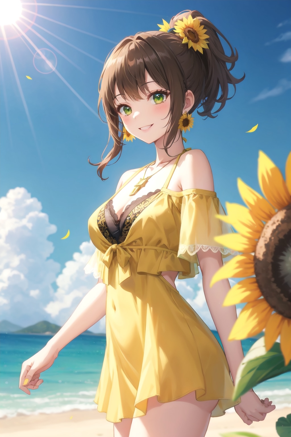 ひまわりの水着 | の人気AIイラスト・グラビア