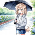走り回れないから雨は嫌い！ 2枚目