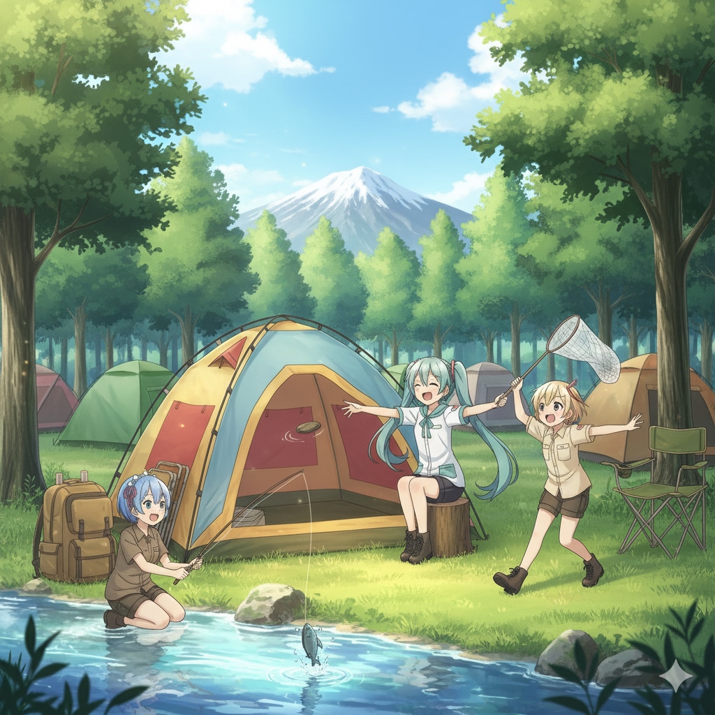 ミクさん達 キャンプに行く