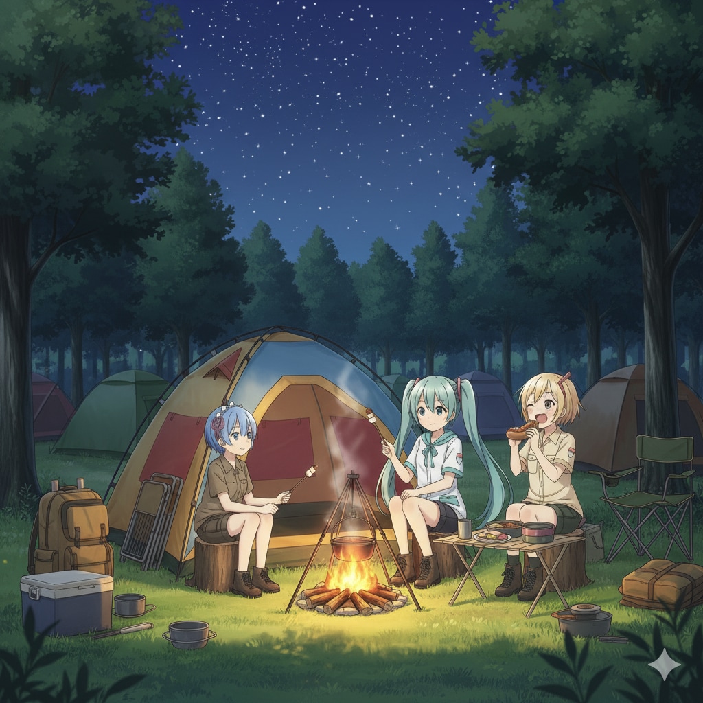 ミクさん達 キャンプに行く