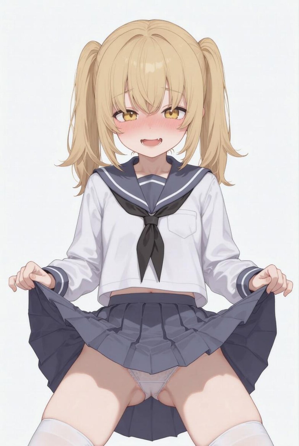 ブロンド×パンチラ