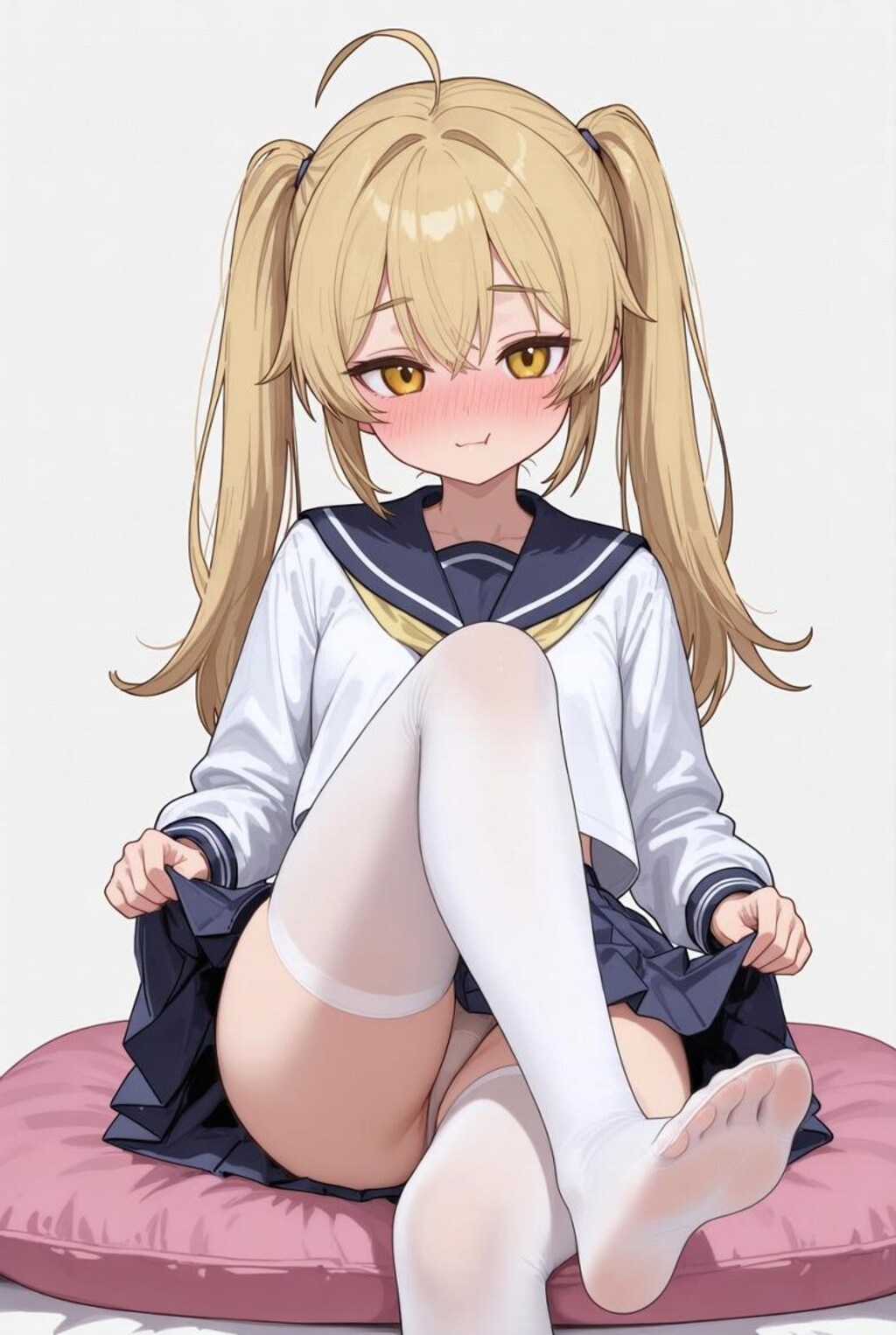 ブロンド×パンチラ