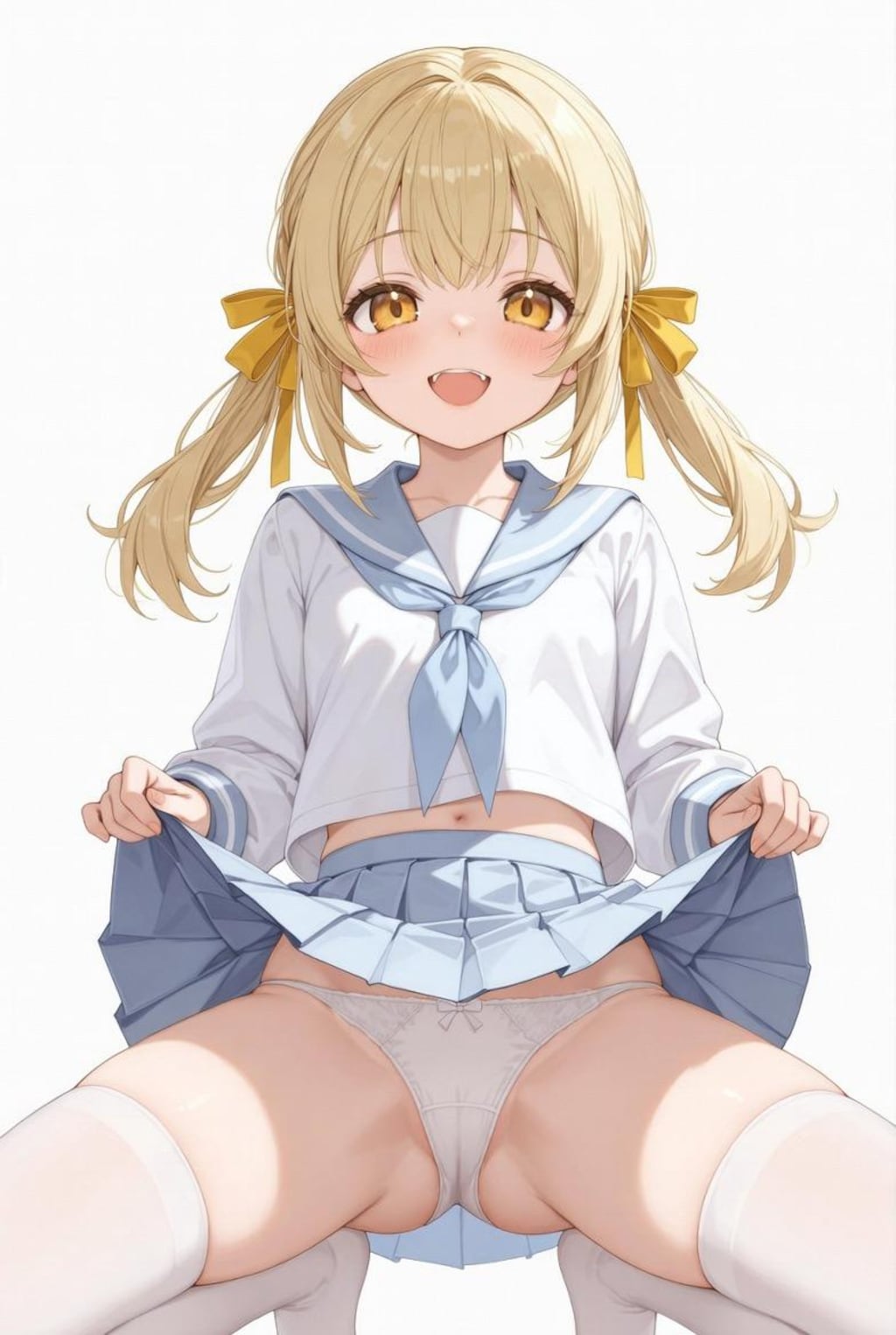 ブロンド×パンチラ