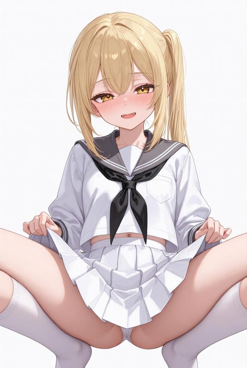 ブロンド×パンチラ