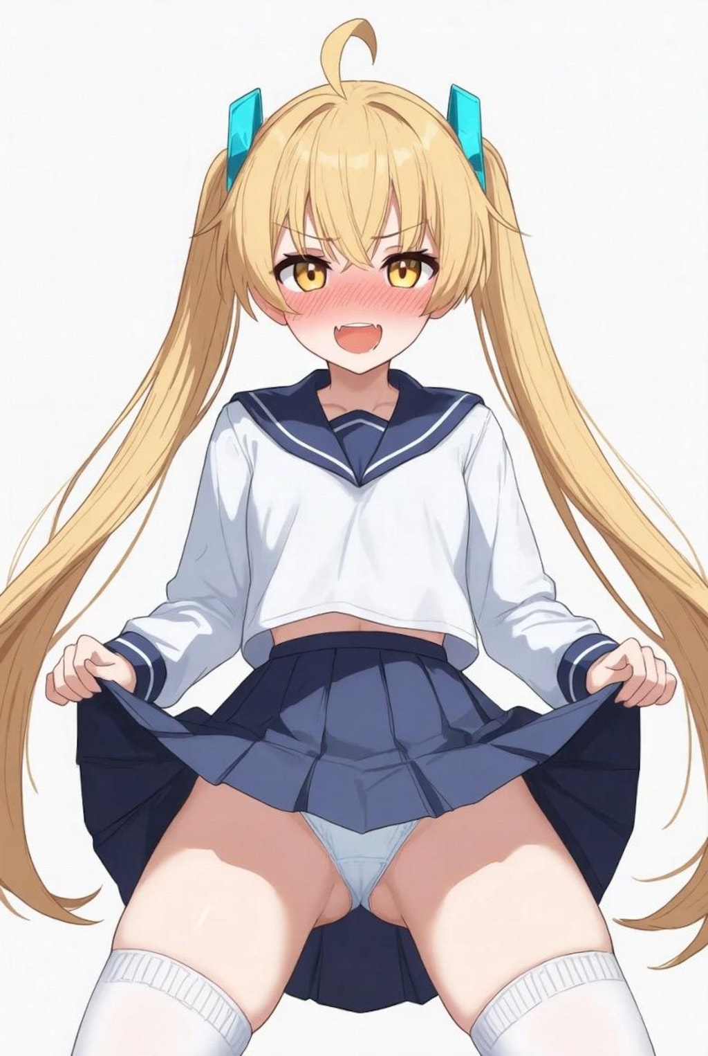 ブロンド×パンチラ