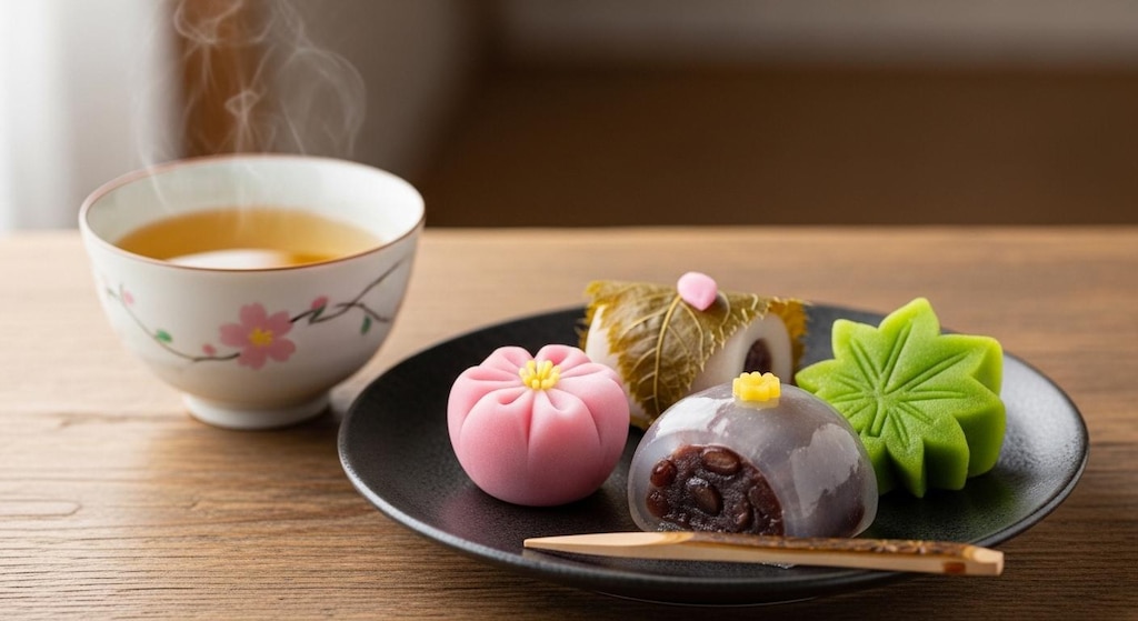 デザートの和菓子セット