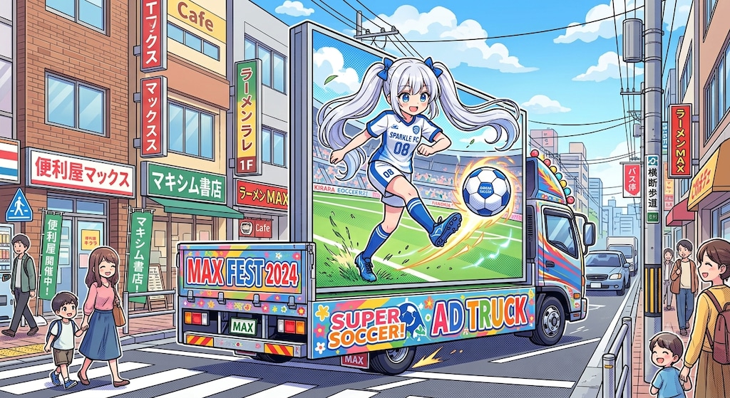 サッカー少女の宣伝