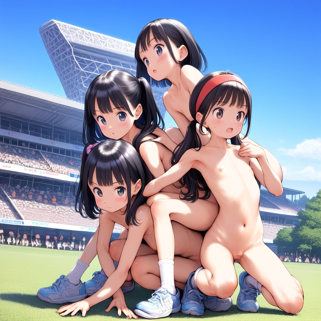 世界初！？　裸の少女の大運動会！！　つるぺたロリンピック♪♪