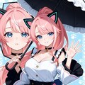 日傘のネコ耳アイドル 3枚目