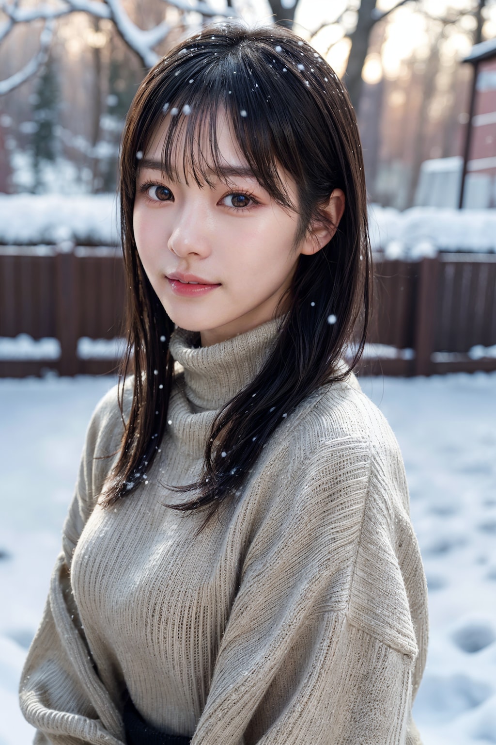 雪ポートレート 4/8