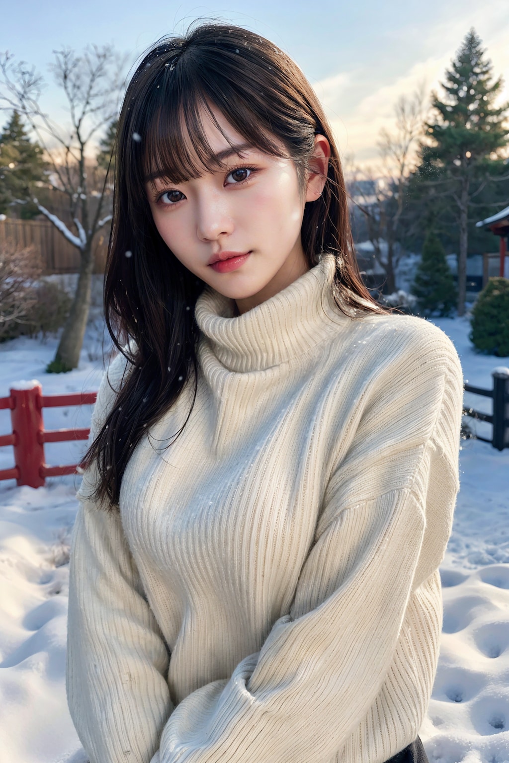 雪ポートレート 4/8