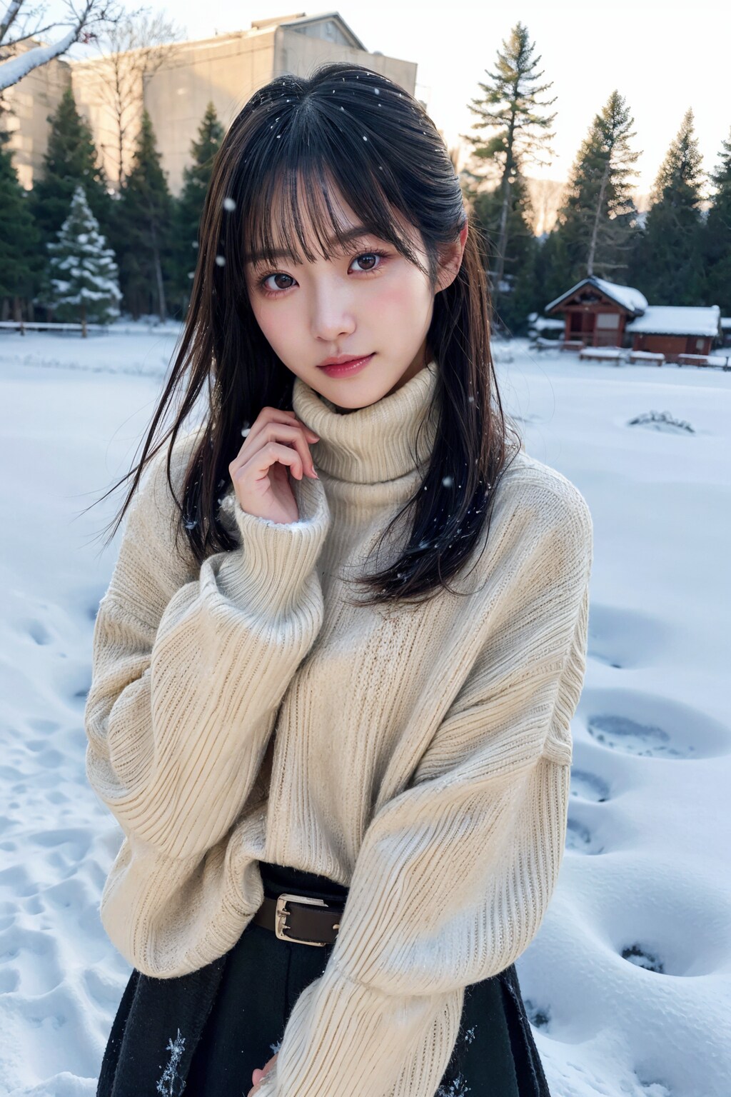 雪ポートレート 4/8