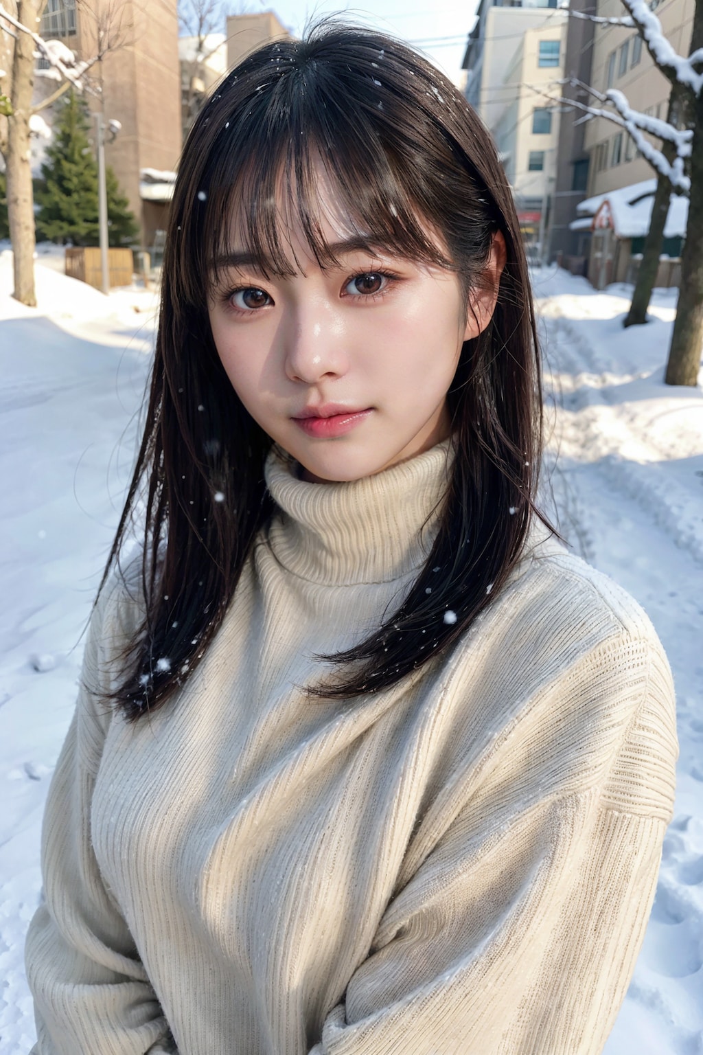 雪ポートレート 4/8