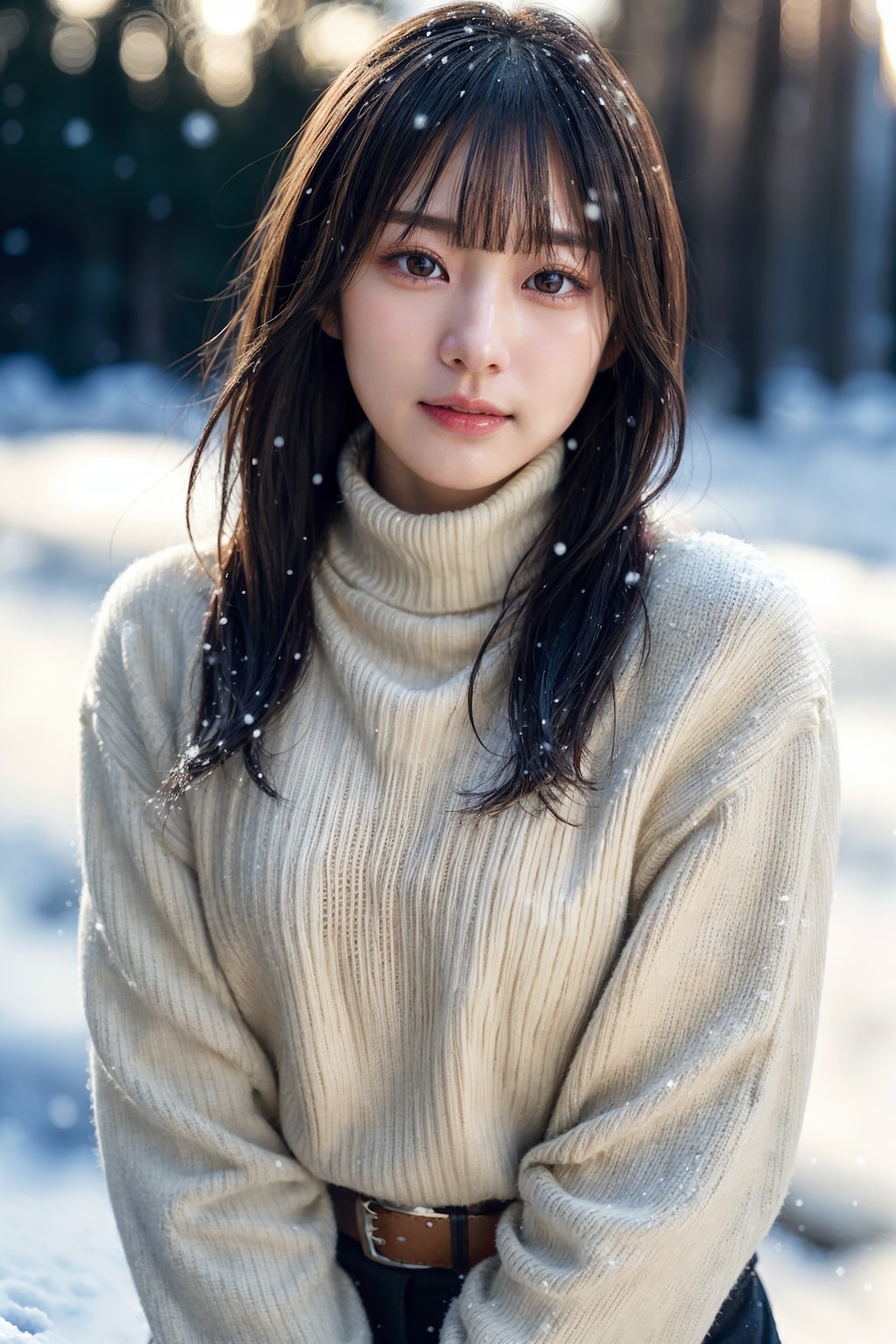 雪ポートレート 4/8