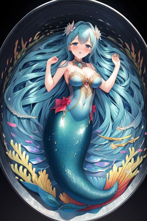 皿の上の人魚