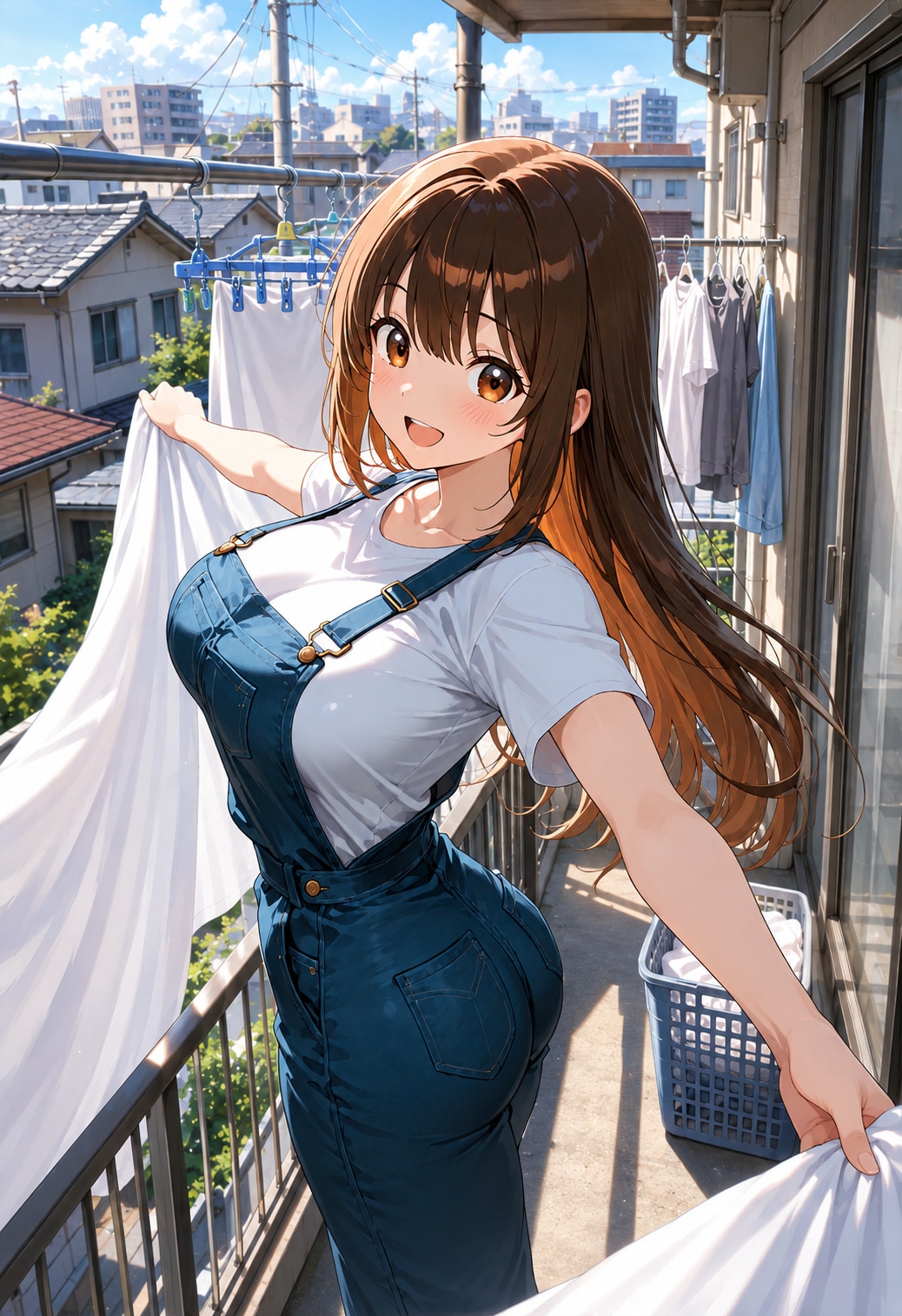 天気の良い日の洗濯
