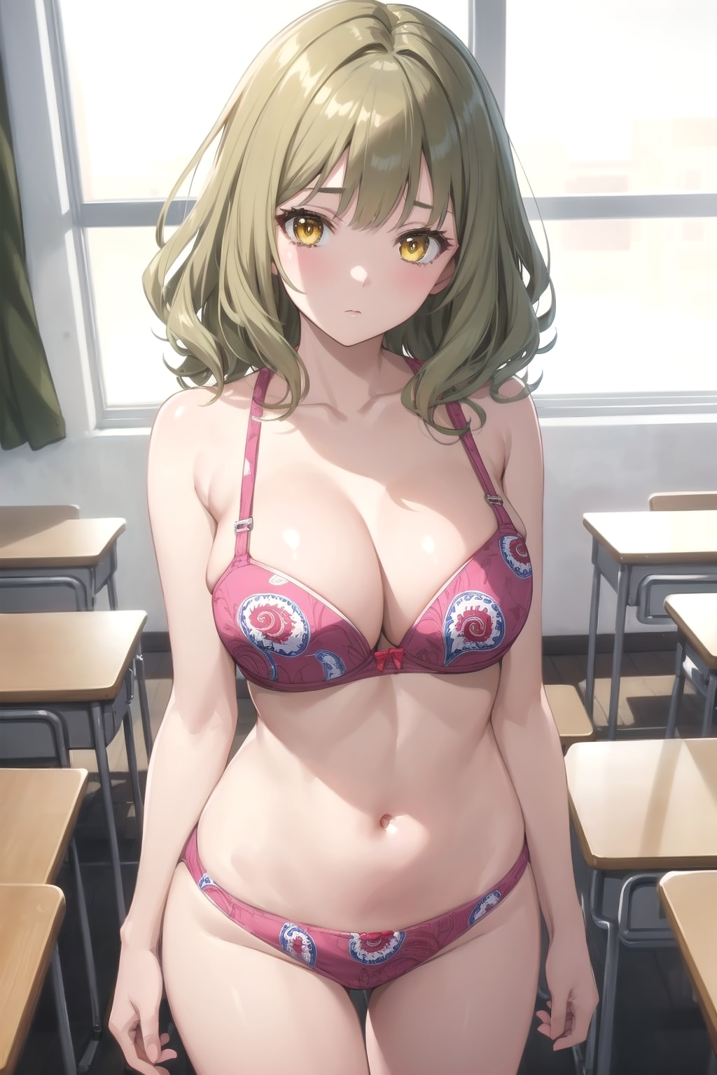 女教師のペイズリーな下着