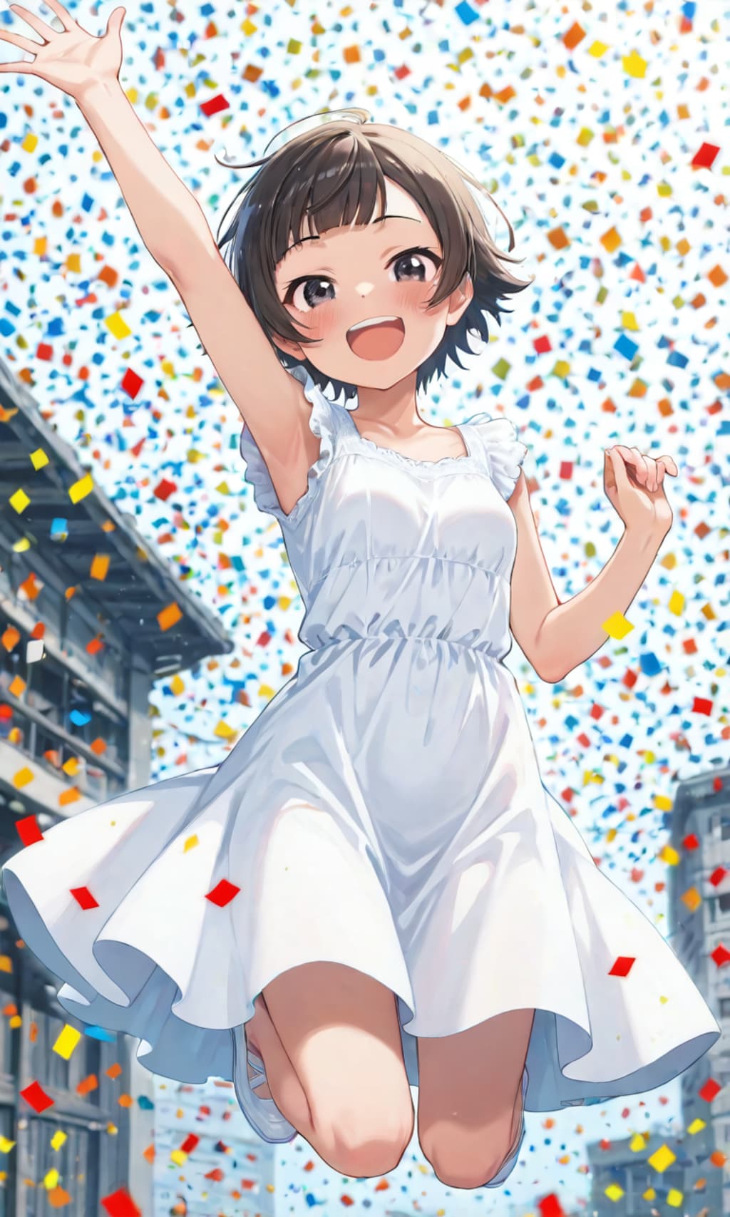 メグさん歓喜のジャンプ