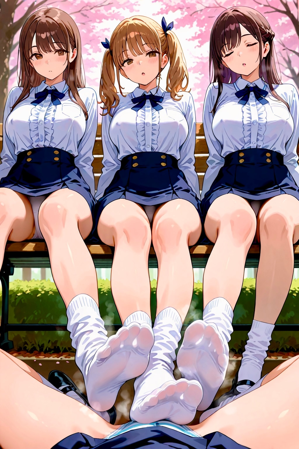 臭い足で擦られる？