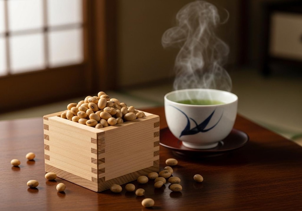 デザートの節分の豆