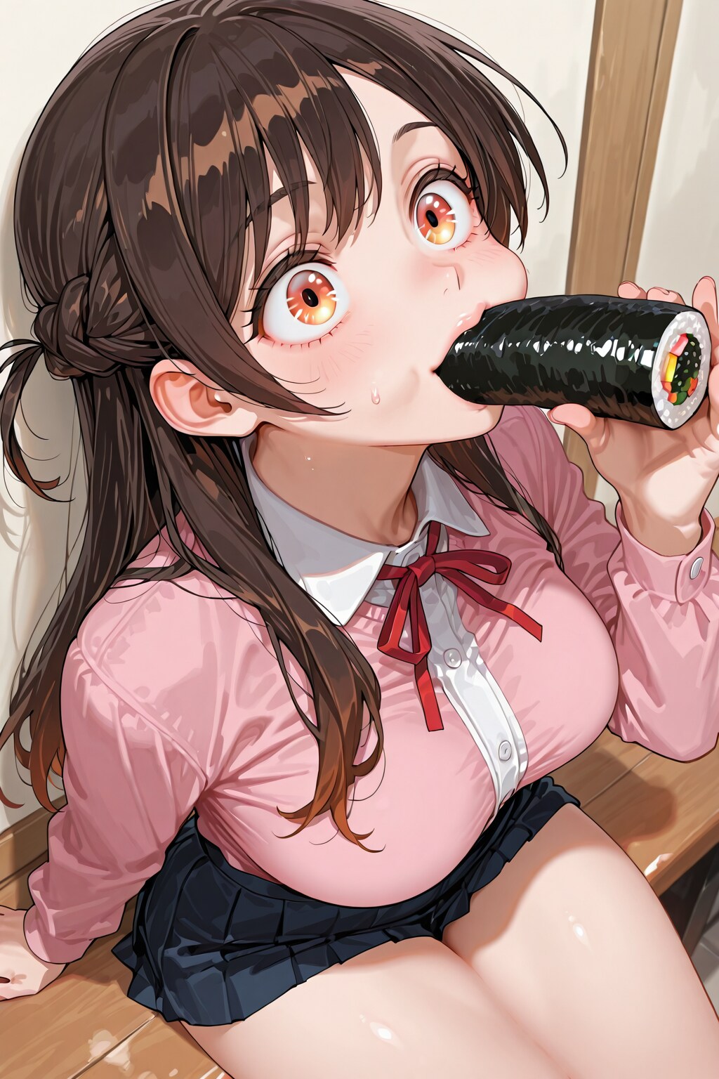 彼女、お召し上がり中です