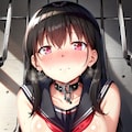 黒髪ロングセーラーJKちゃん監禁四つん這い試作 HolaraAI 2枚目