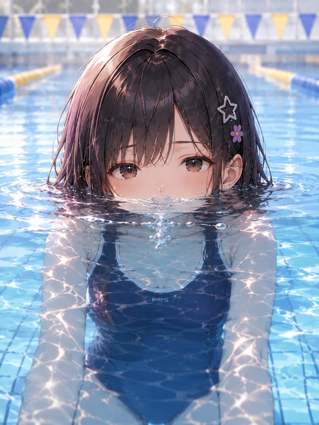 夏音さん、ぶくぶくする