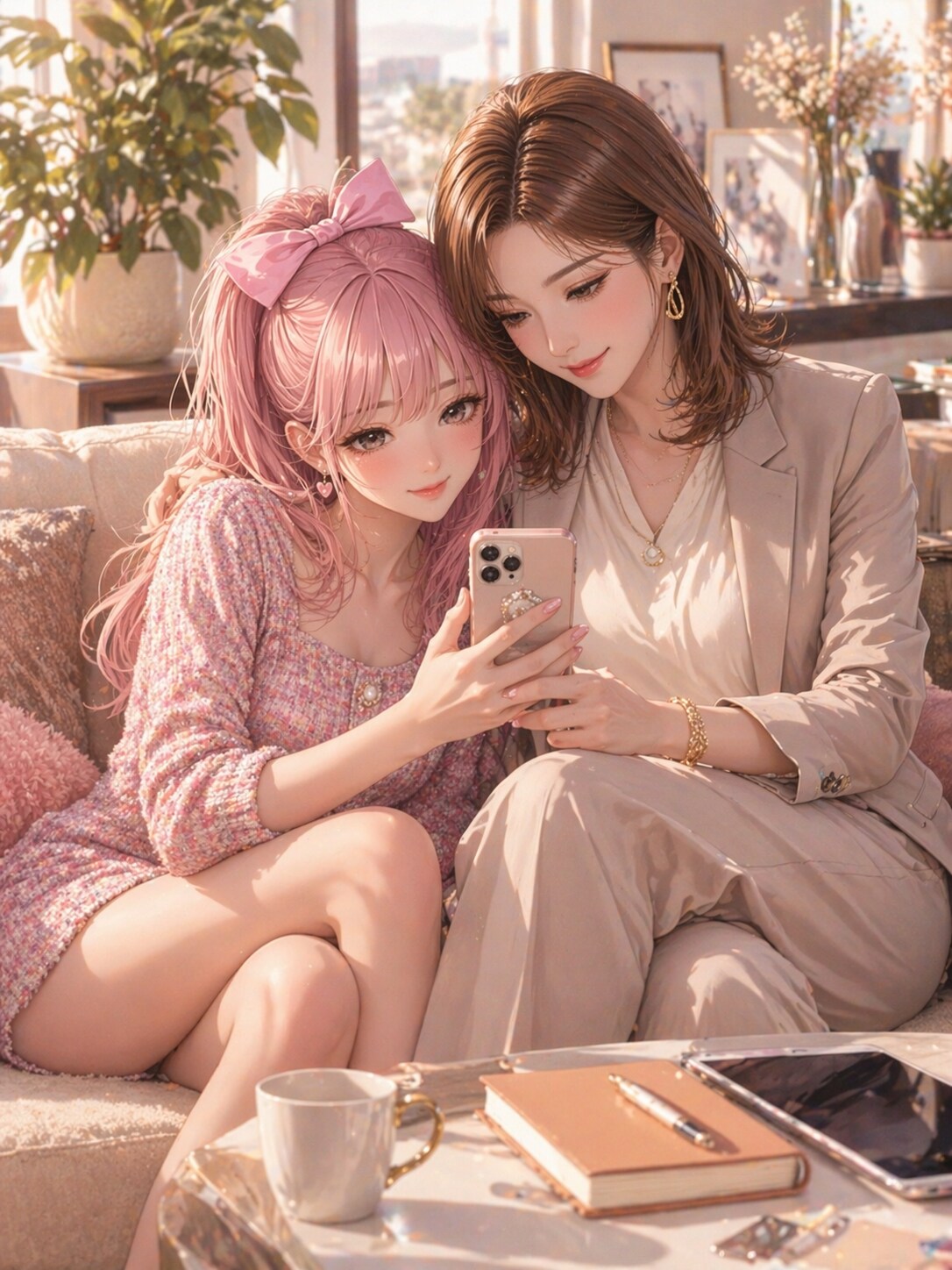落果ちゃんとママ。