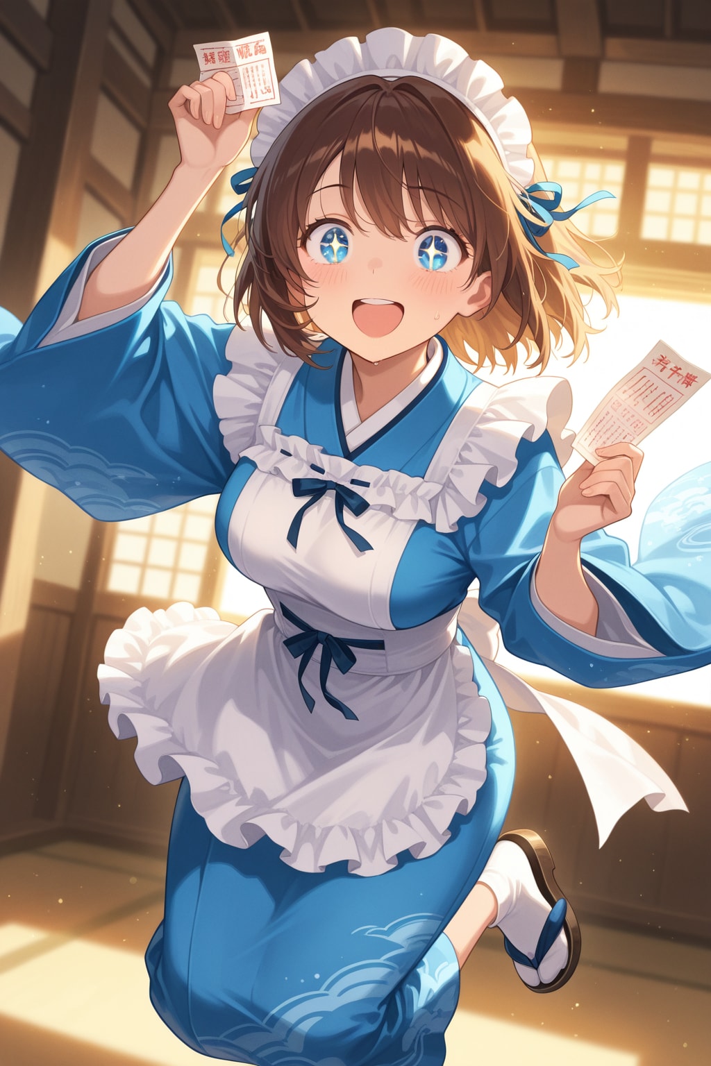 おみくじを引くマシロちゃん