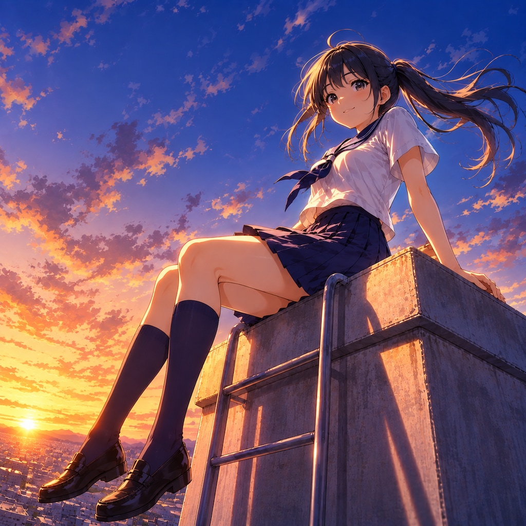 屋上の少女