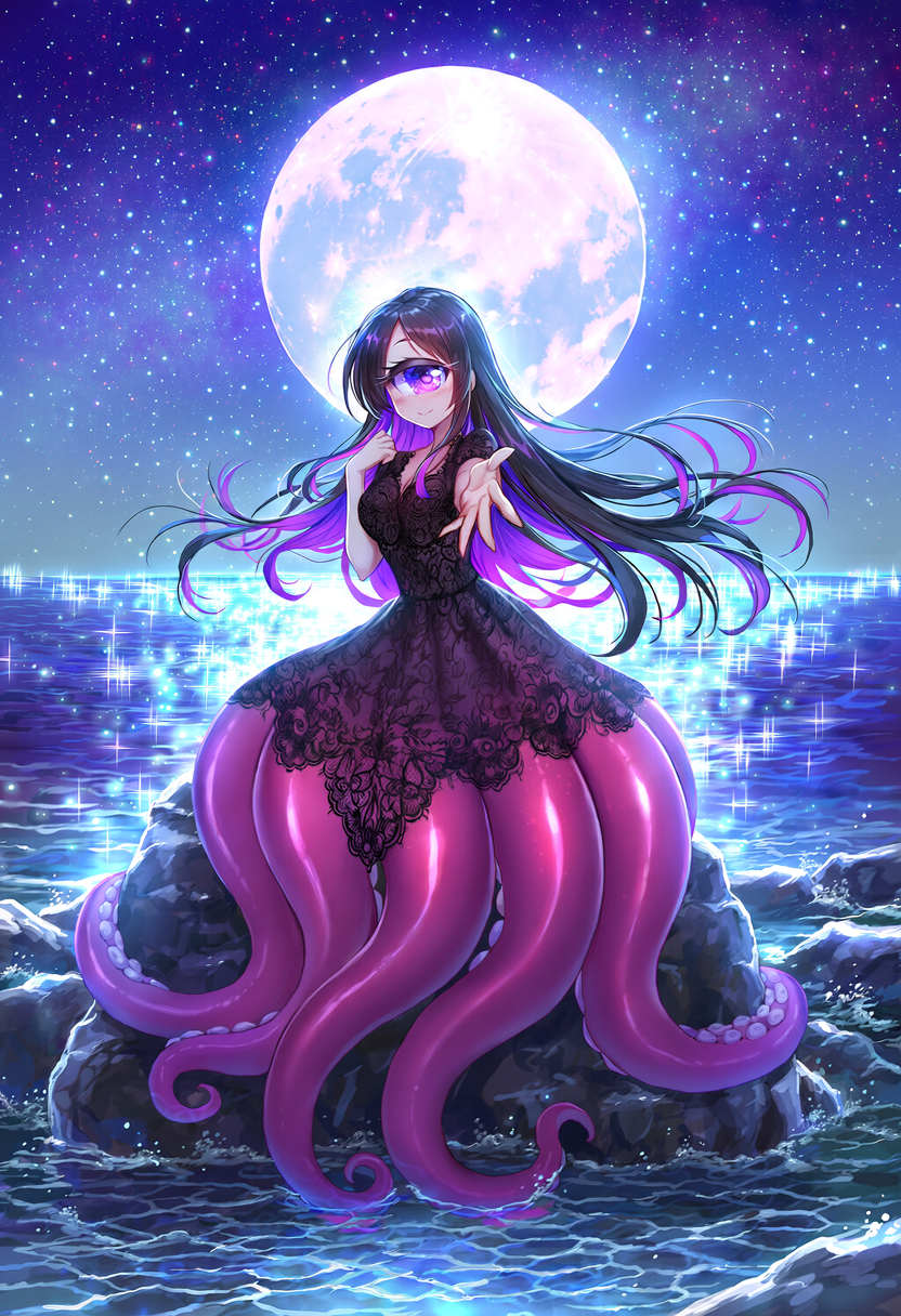 単眼スキュラ　月の夜にて | の人気AIイラスト・グラビア