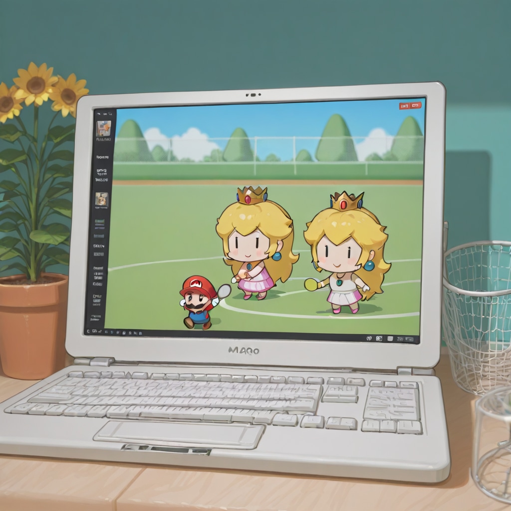 Mario game on laptop | の人気AIイラスト・グラビア