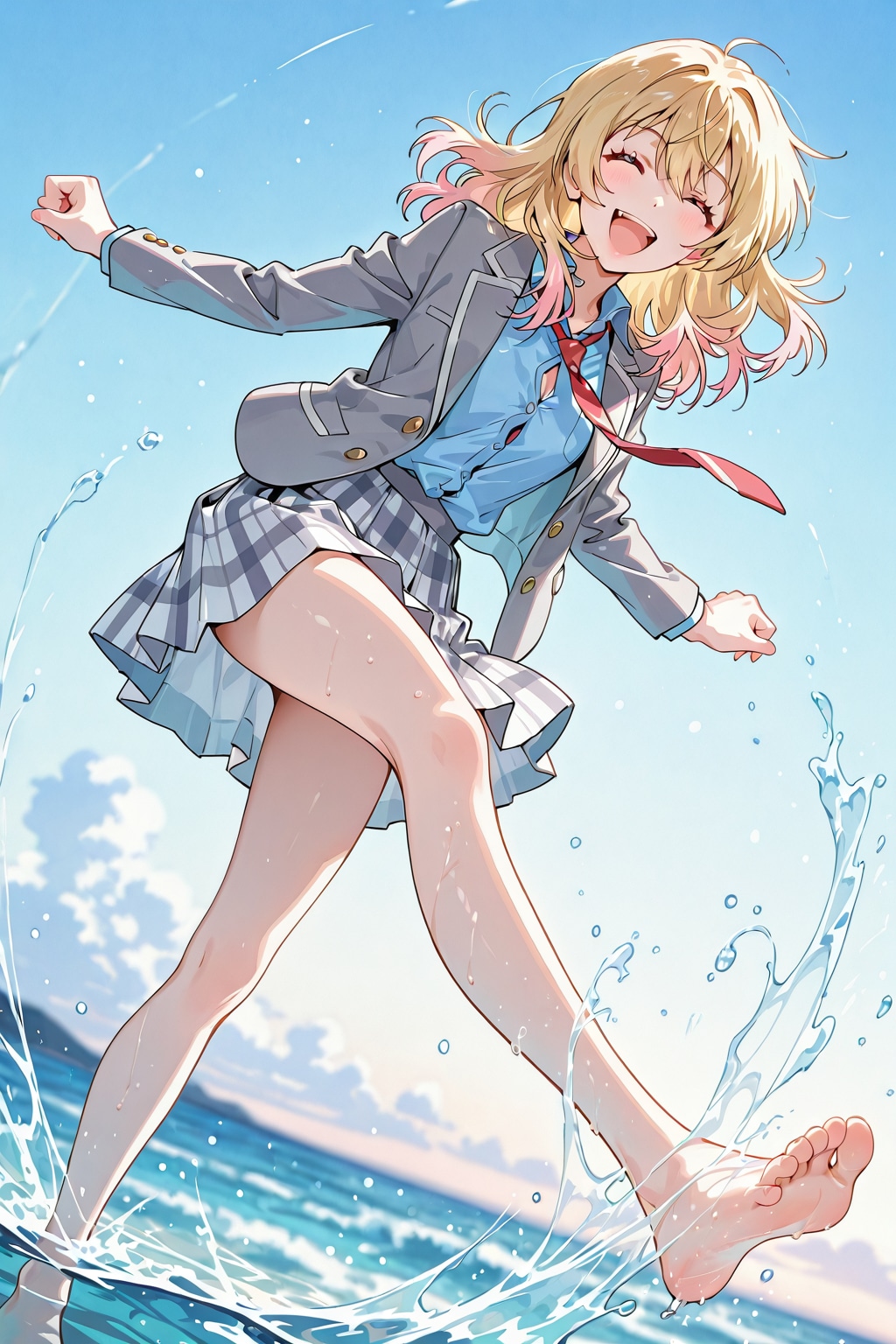 さすがに五月じゃまだ水つめたいね～…ってスキあり！
