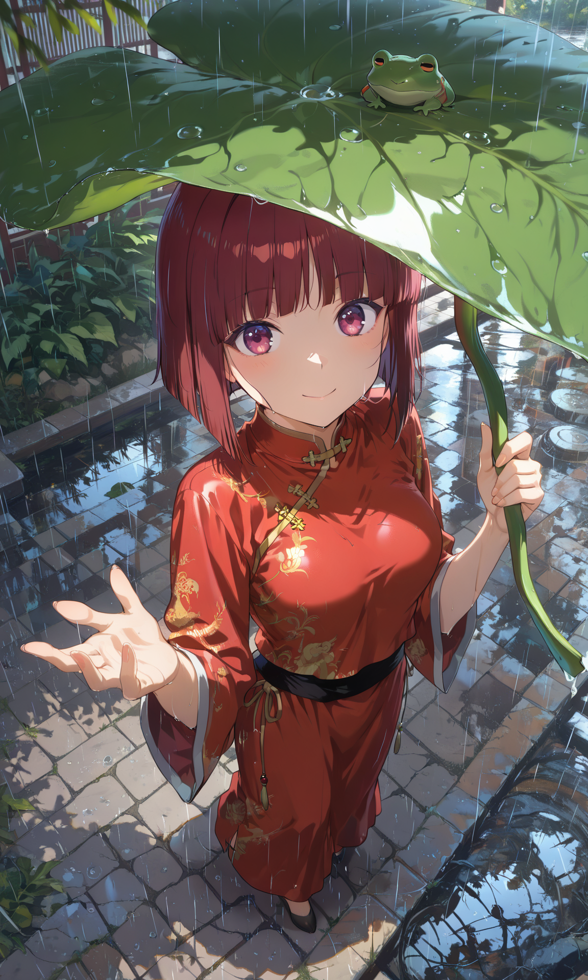 カエルと美少女と雨