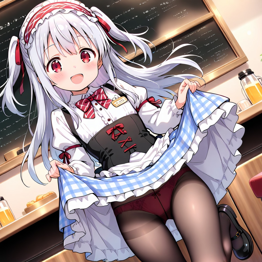 白ニーハイ×ウエイトレスR15