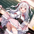 白ニーハイ×ウエイトレスR15 6枚目
