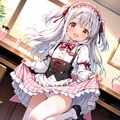 白ニーハイ×ウエイトレスR15 2枚目