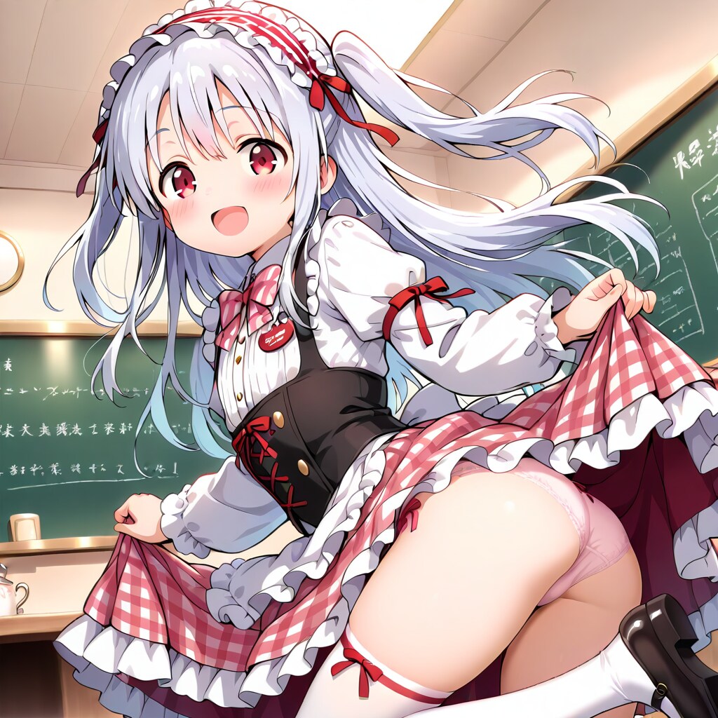白ニーハイ×ウエイトレスR15