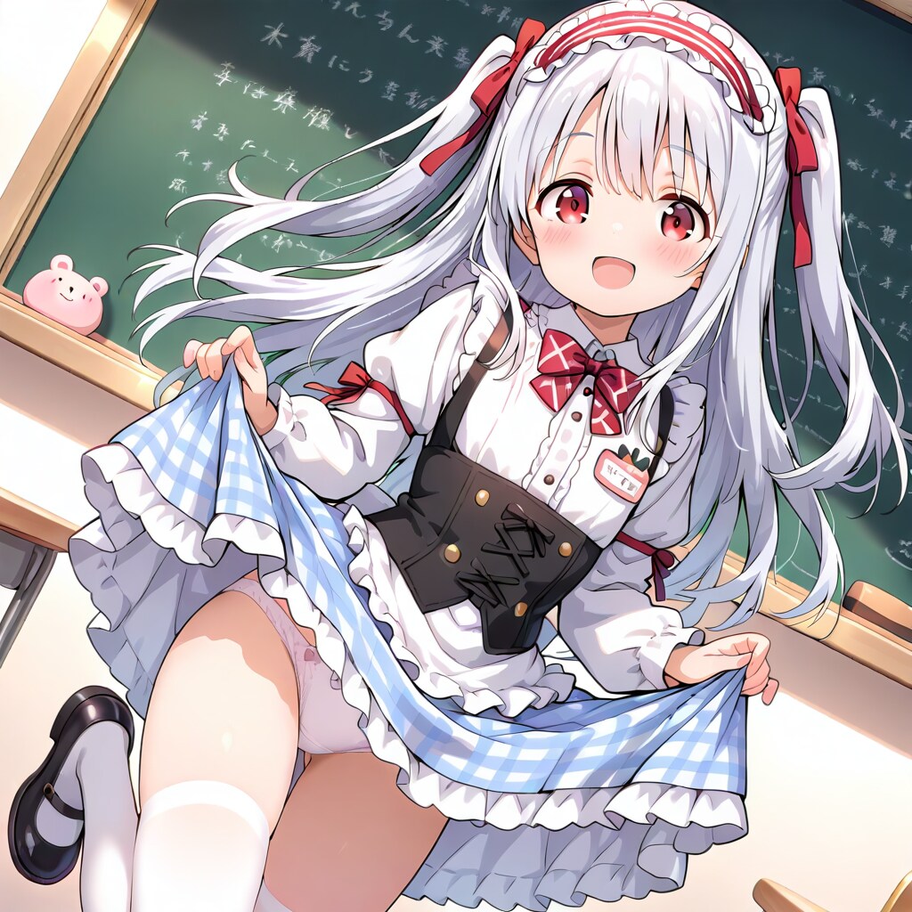 白ニーハイ×ウエイトレスR15
