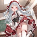 白ニーハイ×ウエイトレスR15 5枚目