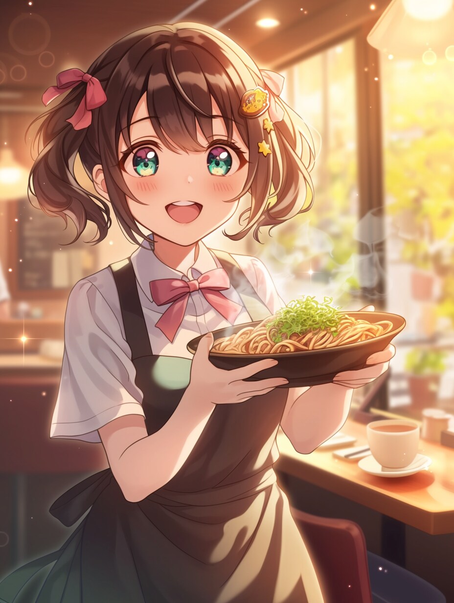 お待たせしました～炒め麵でございます