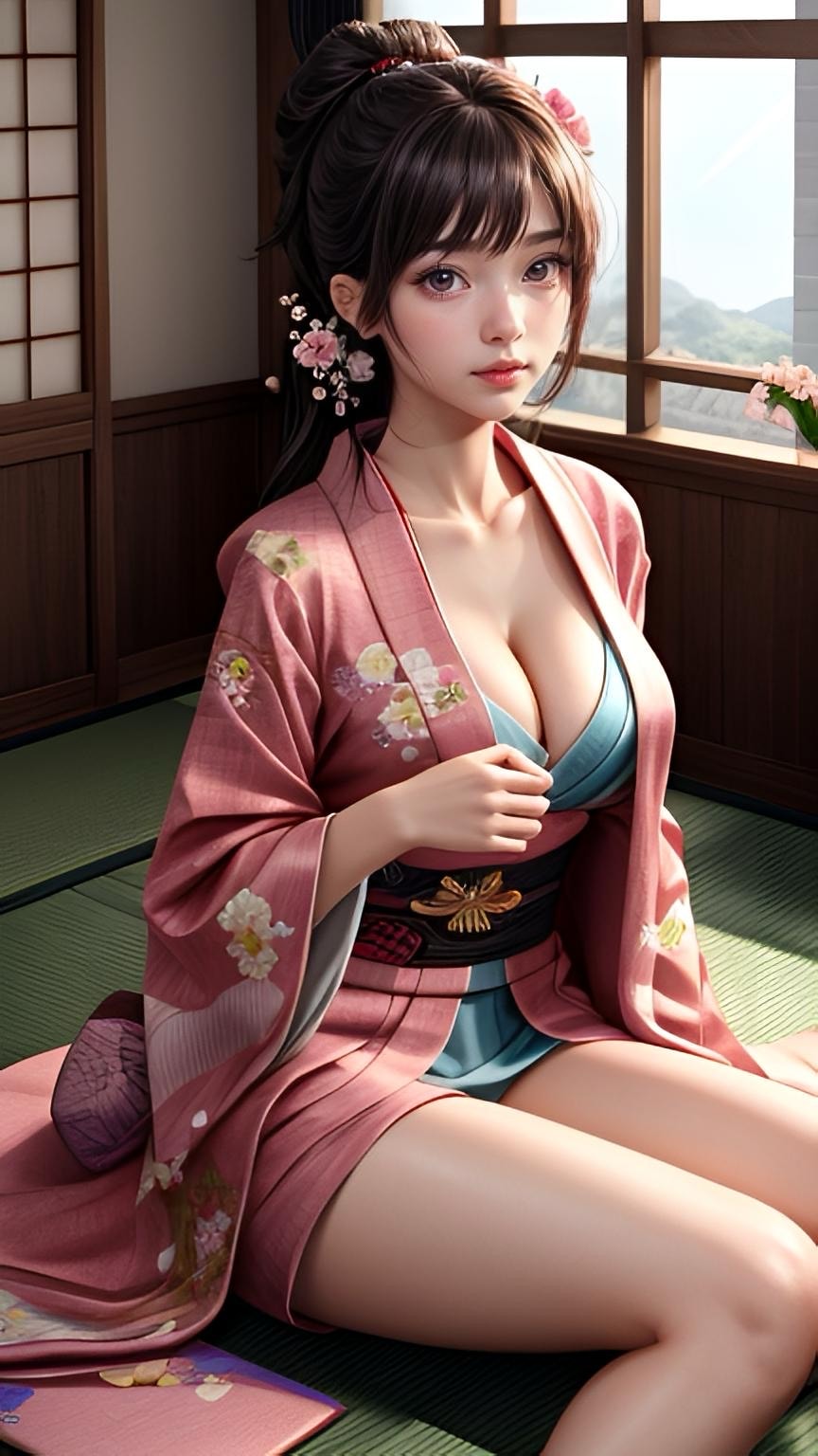 セクシーな着物の女の子