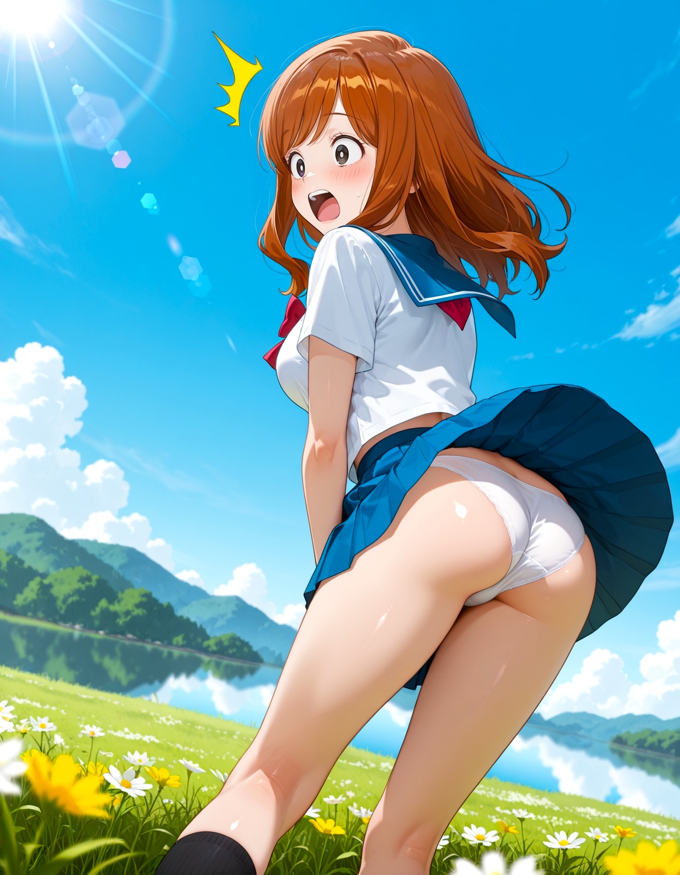 まちこ先生・パンチラ